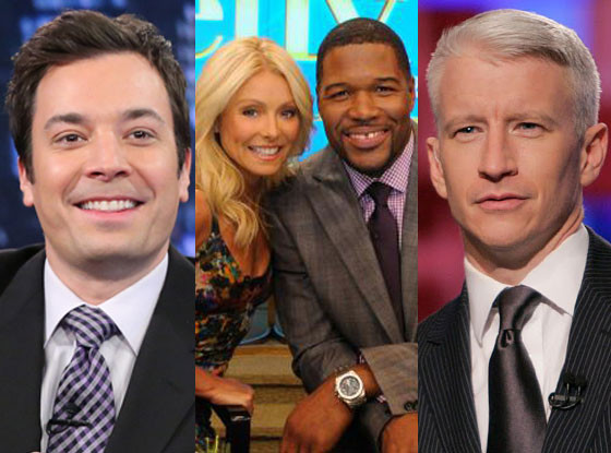 Anderson Cooper, Kelly Ripa, Michael Strahan, Jimmy Fallon Anderson Cooper, Kelly Ripa, Michael Strahan, Jimmy Fallon